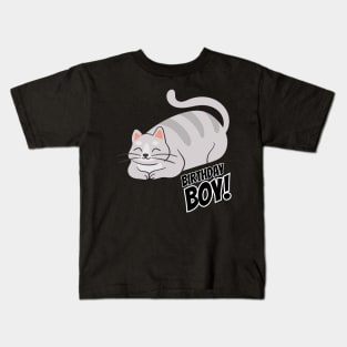 Birthday boy Tshirt with cute cat Kids T-Shirt